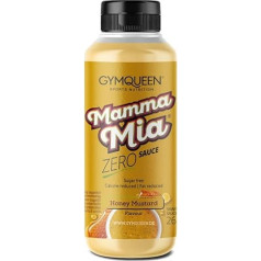 Соус GymQueen Mamma Mia Zero, низкокалорийный, без жира и сахара, для улучшения вкуса блюд и десертов, вегетарианский и без лактозы, медовая горчица