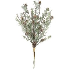 Искусственная ветка пихты с шишками Искусственная ветка ледяная декоративная ветка пихты зеленая хвойная ветка украшение рождественское