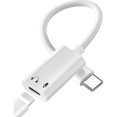 USB C к Lightning адаптер для наушников для iPhone 16 15 Pro Max Plus iPad 10, Тип C к Lightning аудио адаптер Тип C Aux адаптер для наушников аудио для iPad Pro Mini 6 Air 4 Air 5 S23 F
