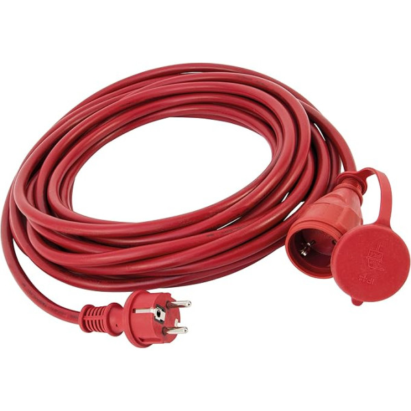 Удлинительный кабель REV, 25 м, уличный удлинительный кабель, водонепроницаемость IP44, 3680 Вт, 16A, красный