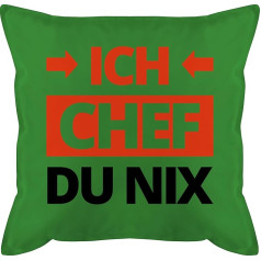 Подушка Shirtracer 50 x 50 см - Заявление с изречением - Ich Chef du nix - 50 x 50 см - Зеленый - Покрывало для подушки с изречением Забавные изречения Забавное 