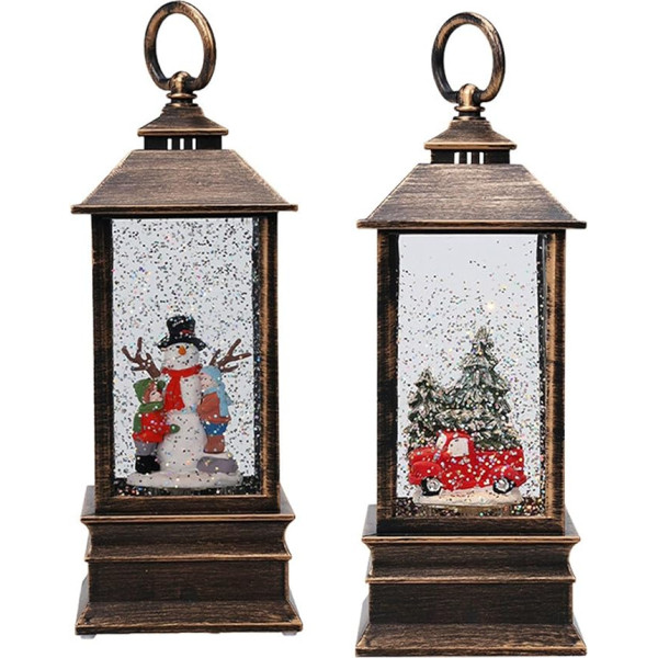 Декоративный водонагреватель Weihnachtslaterne с вазелином и глиттером, со светодиодными лампочками, 9 x 9 x 22,5 см