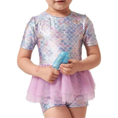 Julysand Baby Girls One-Piece Sparkly Sequins Mermaid Fish Scale Ruffles Swimsuit Купальный костюм