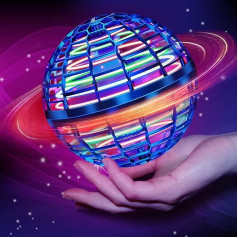 OKKIDY Летающий Шар Игрушка, Ховер Шар Летающий Шар Мини Дрон Fidget Fly Spinner Космический Глобус Бумеранг RGB Свет Игрушка для 6 7 8 9 10+ лет дети мальчи
