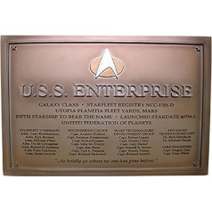 Eaglemoss Star Trek Star Trek Starships Collection U.S.S. Enterprise NCC-1701-D Мемориальная доска, 22 x 16 см