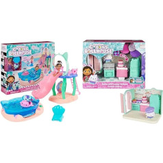 Кукольный домик Габби, Purrific Pool Party Playset с фигурками Габби и Меркитти и комнатой Делюкс, выпечка с Кейки, кухня с Кучи