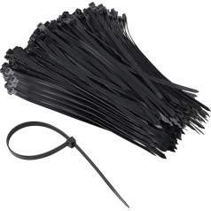 Нейлоновый кабельный переплетчик в упаковке, 200 мм x 3,6 мм, самостоятельный кабельный переплетчик для дома, буро, гаража, мастерской, шварц, 20