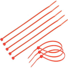 TERF 10 Pack Cable Ties 530mm x 9.0mm Premium Nylon Secure Self Locking Mechanism Plastic Ties for Home, Office, Garden, Garage, Workshop, DIY, Red