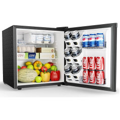 Мини-холодильник EUHOMY 46L с реверсивной дверцей, 7-уровневым термостатом + холодильной камерой, 39dB ультра тихий холодильник для спальни/офиса,