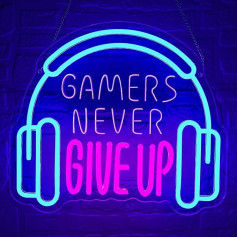 Геймер неоновый знак для декора стены, синий игровой светодиодный неоновый знак, USB-питание для мальчиков спальня видео игры подарки для ге