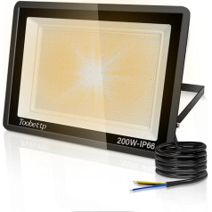 200 Вт светодиодный наружный прожектор, супер яркий 20000 LM прожектор, 3500 K, теплый белый, IP66 водонепроницаемый светодиодный прожектор, наружны