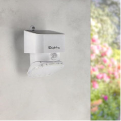 M Ledme LED Солнечный свет белый плоский 1W Открытый с датчиком движения и сумерки датчик IP44 Солнечная панель Время работы 6-8 часов Солнечный све