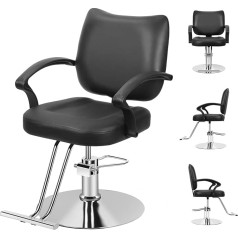 Парикмахерское кресло Yokawe с гидравлическим подъемником и подставкой для ног, грузоподъемность 150 кг, поворот на 360 градусов для парикмахер