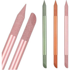 heemeei Стекло Кутикула Толкатель 3 Шт. Кристалл Кутикула Толкатель Двухсторонний Стекло Ногтей Файл и Кутикула Толкатель Палочка Набор Маник