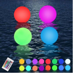 CAVWVTYU Набор из 4 светильников для бассейна IP68 - 7,6 см меняющие цвет светодиодные шары с 16 цветами RGB для спа, гидромассажных ванн в помещении/н