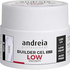 Andreia Professional Nail Gel Builder для укрепления ногтей низкой вязкости LED и UV Clear 44g