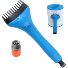 Poweka Инструмент для очистки фильтров плавательных бассейнов, картриджей фильтров для спа и горячих ванн, инструмент для очистки с адаптеро