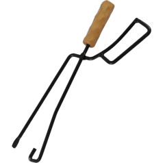 TOYANDONA Grillzange mit Langem Hitzebeständigem Buchegriff Robuste Kohlen und Holzgreifer für Bbq Camping und Feuerstelle zum Sicheren Umgang mit