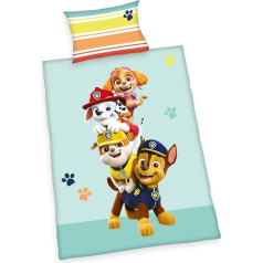 Комплект постельного белья Herding Paw Patrol, Made in Green, наволочка 40 x 60 см с конвертом, пододеяльник 100 x 135 см, с застежкой на пуговицы, 100% хлопок/флане