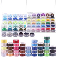 Keadic 72 цвета предварительно намотанные шпульки стандартного размера швейные нитки набор с футляром Ассорти цветов размер A нитки шпульки д
