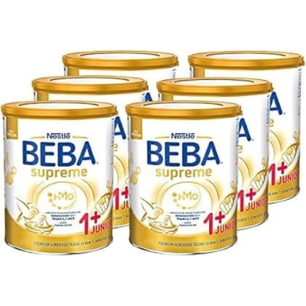 BEBA BEBA Nestlé BEBA Supreme Junior 1 Milk Drink from the 1st Birthday (Pack of 6 x 800 g)