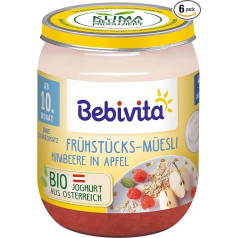 Bebivita Хлопья для завтрака Малина в яблоке упаковка из 6 (6 x 160 г)