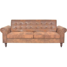 Hetftjn Диван-кровать Chaise Longue Camping Sofa Sets - 2-местный диван-кровать с подлокотниками из искусственной замши коричневого цвета для гостиничных но