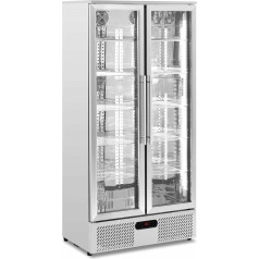 Royal Catering RC-BC003 Холодильник для напитков 458 л из нержавеющей стали Холодильник для бутылок со стеклянной дверцей Холодильник для напитков со 