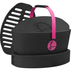 LIEBLINGSKORB Complete Plus Deep Black Корзина для покупок и термобокс, включая крышку, кольцо и полку, изолированная, моющаяся, корзина для пикника, охлажде