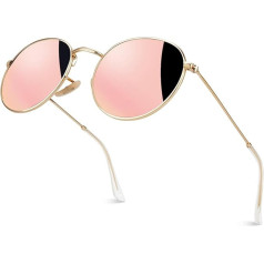 GQUEEN MFF7 Ретро Круглые Зеркальные Поляризованные Солнцезащитные Очки для Мужчин и Женщин UV400 Защита