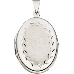 Медальон Jobo из стерлингового серебра 925 пробы с частичным матированием и родиевым покрытием [Ювелирные изделия]