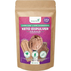 Simply Keto Lower-Carb* Chocolate Ice Mix - сливочное мороженое без сахара с 2,6 г чистых углеводов - без мальтитола - без глютена, сои и кетогена - на 10 порций (100 