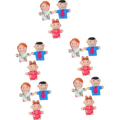 PRETYZOOM 5 Наборы Семья Ручной Куклы Динозавр Плюшевые Куклы Куклы Люди Образовательные Игрушки Для 3 Лет Куклы Для Ручной Куклы Для Младенцев 