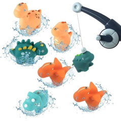 Игрушка для ванны от 1 2 3 лет 8 штук, игрушка для ванны с удочками и животным для ванны, водная игрушка для детей, игра рыбалка магнитная, пода