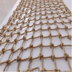 LoiYtrd Climbing Webbing Outdoor Climbing Net, Hemp Rope Ladder Net for Backyard Training Equipment, Hemp Rope Net, Woven Divider, Sisal Rope, Fence Mesh (3 x 6 m (9.9 x 18.18 ft))