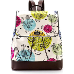 Кактус винтаж персонализированные школьные сумки книжные сумки для подростков, разноцветные, 27x12.3x32 см, рюкзаки-рюкзаки