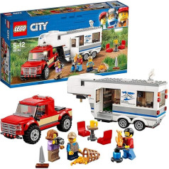 LEGO City 60182 Пикап и караван, игрушка для мальчиков и девочек