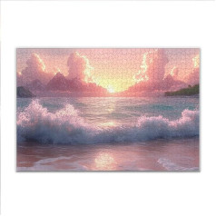 Пазл 4000 деталей Пляжный закат Пазл для взрослых сложный, классические деревянные пазлы для взрослых, пазлы для всей семьи, деревянные пазл