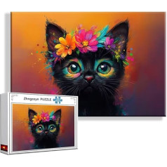 Пазл Кошка Животное 4000 деталей большой XXL 140 x 87 см, пазл художественный невозможный взрослый сложный, DIY классический пазл взрослый, мальчик