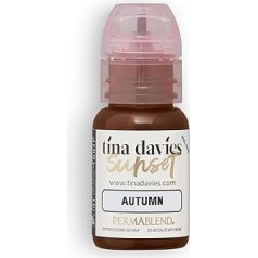 Tina Davies Professional Autumn Pigment - Permanent Eyebrow Makeup - Colours Heal True to Tone - High Retention - 1/2 oz