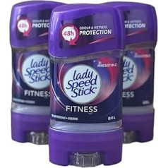Lady Speed Stick Gel Fitness, 48-часовой дезодорант-антиперспирант-гель (упаковка из 3)