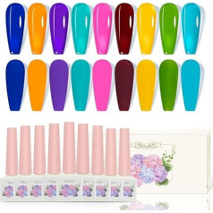 9-Piece Полупрозрачный УФ лак для ногтей - 12 мл гель лак для ногтей УФ лаки для ногтей маникюрный салон DIY ногтей гель лак дома (глазурованный шк