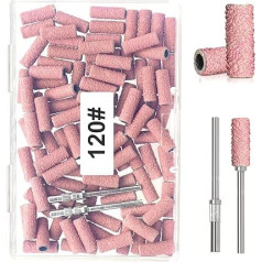 BLESWIN Набор из 100 маленьких шлифовальных лент для ногтей #120 для акриловых ногтей, удаления гелевых ногтей, профессиональных шлифовальных ле