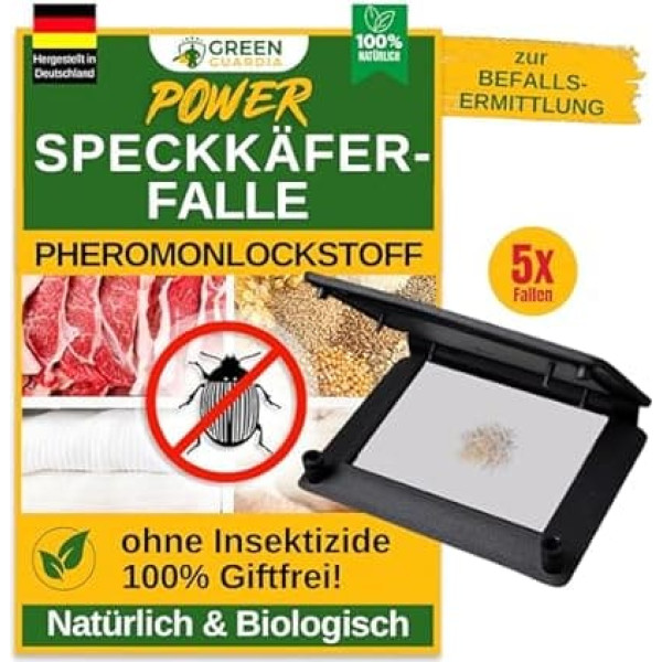 Ловушка для беконного жука с феромонами, 5 x ловушек, экологически чистый беконный жук, феромонная ловушка без химикатов со сменными клейки