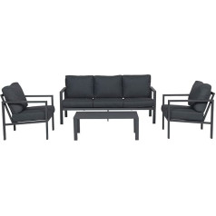 Garden Impressions Aluminium Lounge Set Springs in Grey with Water-Repellent Cushions / Садовый лаунж / Комплект сидений / Всепогодный