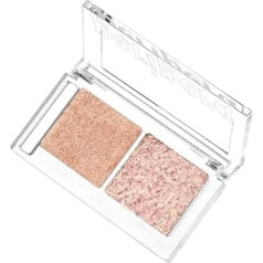 Peripera Duo Pocket Glitter Shadow 01 Long Lasting Smudge Proof Caramelised Salt 2 Colours