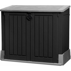 Контейнер для мусора на колесах / ящик для хранения объемом 250 л 130 x 74 x 110 см - Садовый инвентарь, устойчивый к дождю, или контейнер для мусора 