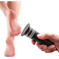 Электрический ролик, регулируемая скорость, профессиональная электрическая пилочка для ног для педикюра с запасными подшипниками (черный