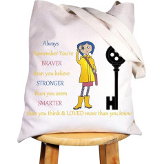 WZMPA Co-raline Fans Косметическая сумка Co-Raline Lovers Gift You Are Braver Stronger Smarter Than You Think Cartoons Makeup Zip Pouch Bag for Women Girls