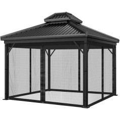 Mingfuxin Gazebo Универсальный Сменный Экран Москитная Сетка Открытый Gazebo Навес 4 Шт. Mo-Squito Сетчатые Боковые Панели с Молнией для 10' x 10' Gazebo (Только